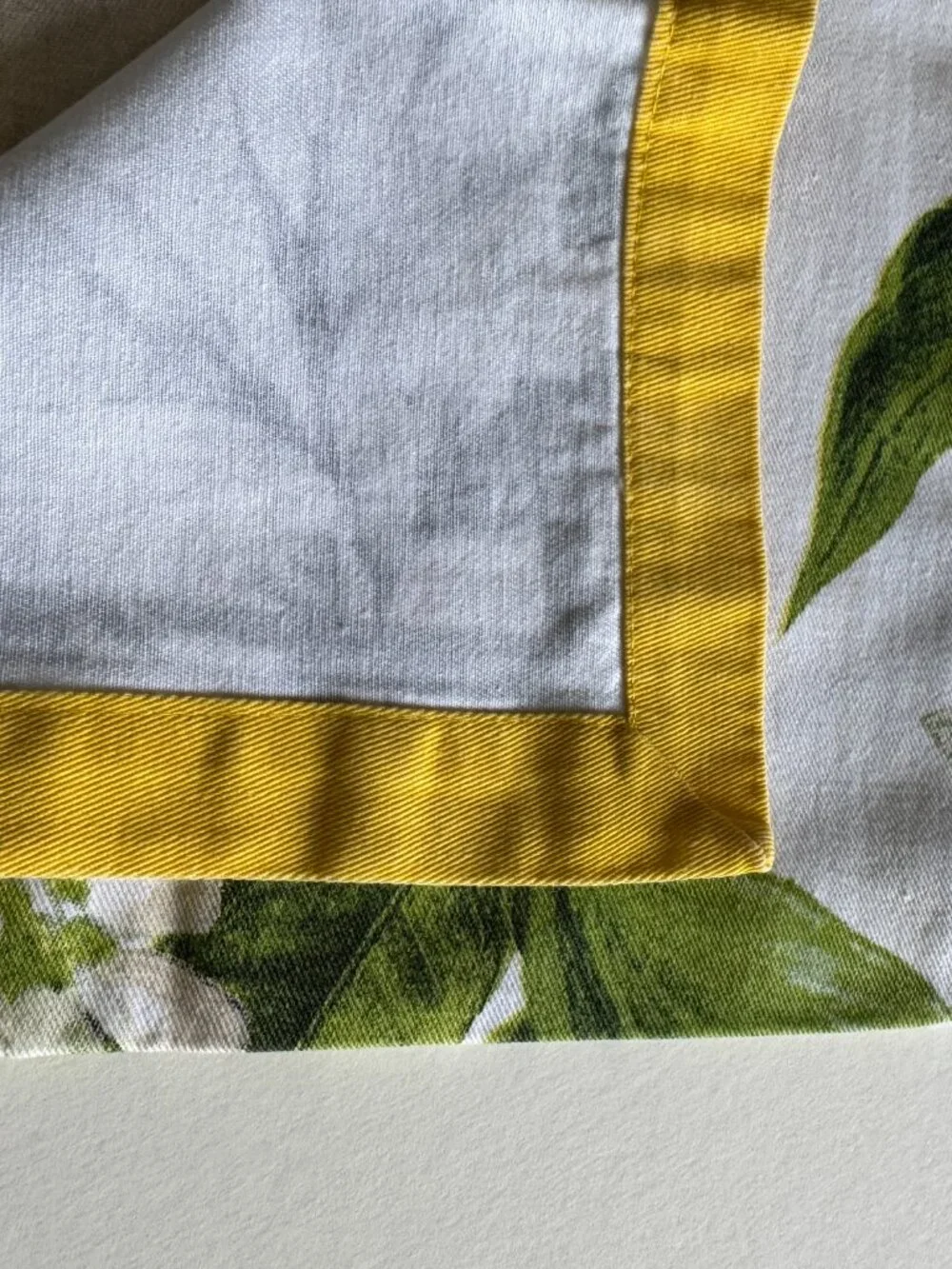 Williams Sonoma Meyer Lemon Print Dinner Napkins Cotton 20